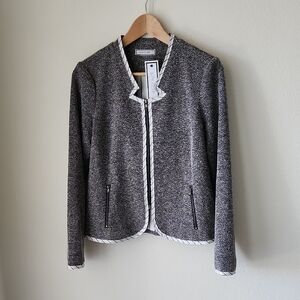 NWT Eden Society Marled Suit Jacket Grey Sz S Office Executive Career Wear